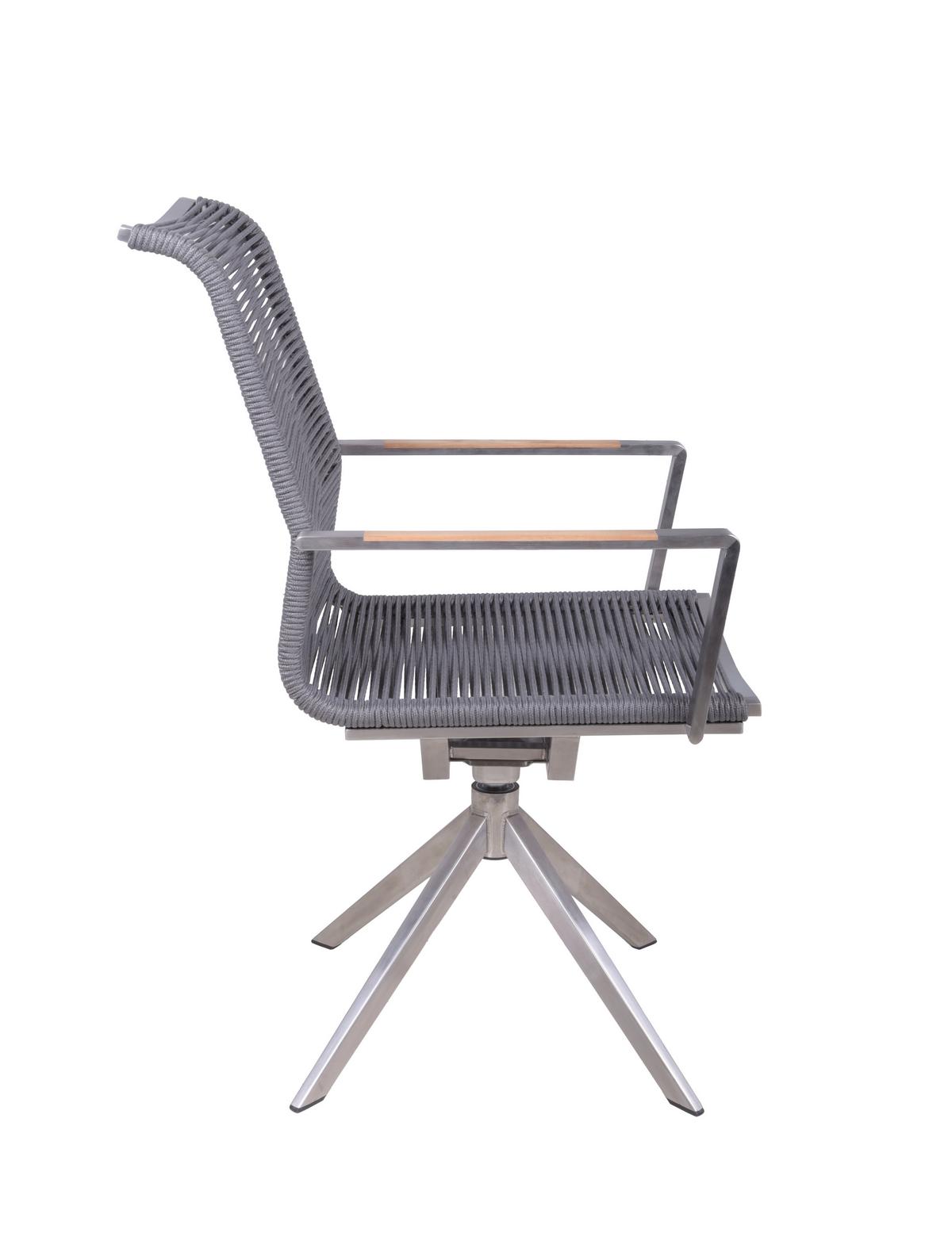 Gartenstuhl-set Rubiera - Anthrazit/Silberfarben, Basics, Holz/Kunststoff (63/95/54cm) - Gardenson