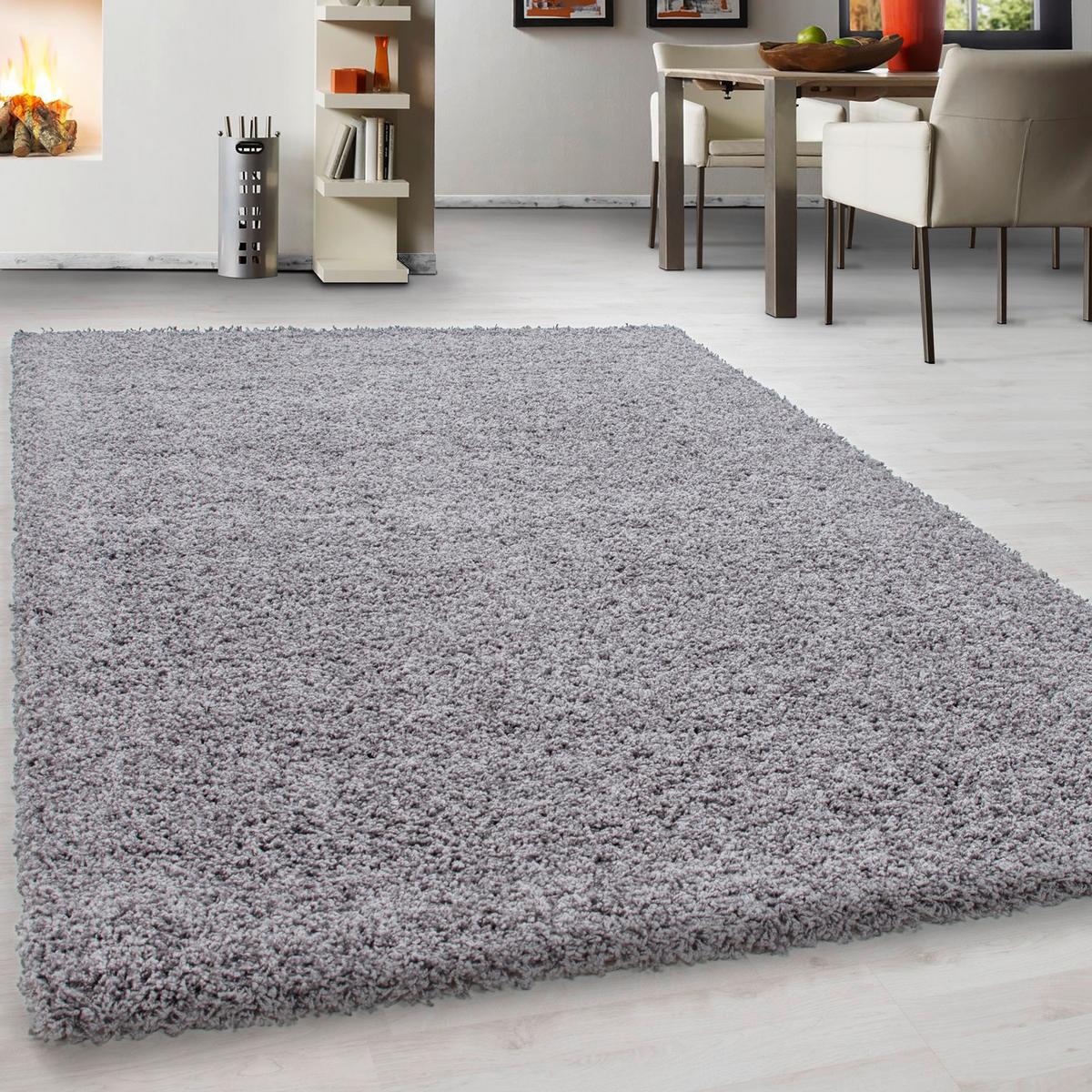 Hochflor Teppich Hellgrau Life 120x170 cm - Hellgrau, KONVENTIONELL, Textil (120/170cm) - Novel