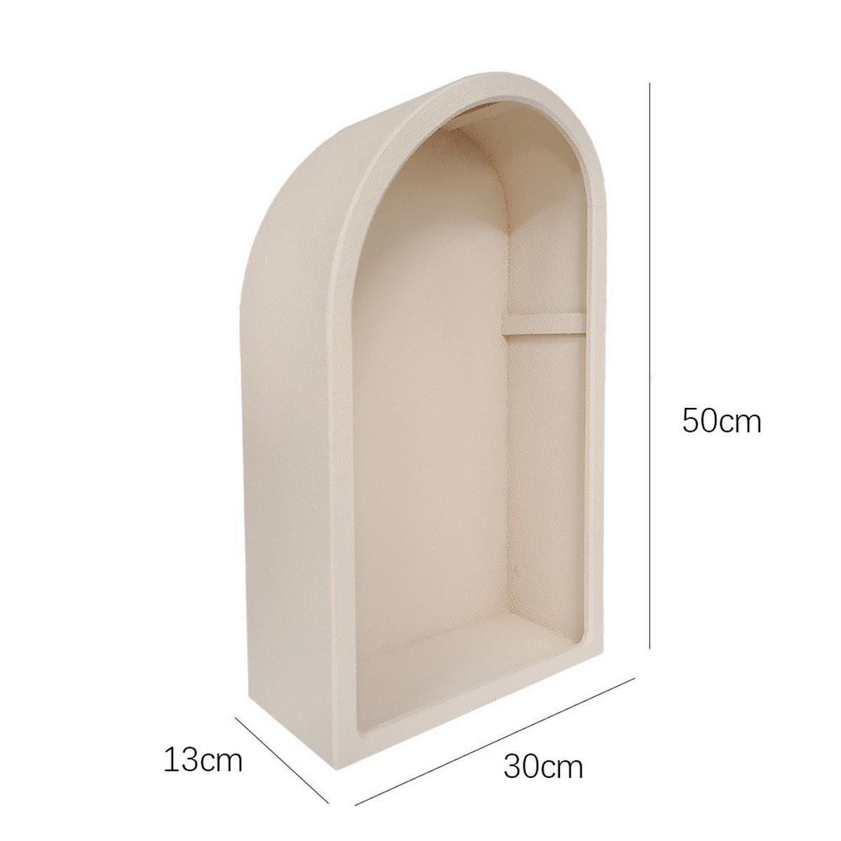 Nástenný regál WILMA - svetlohnedá, Lifestyle, kompozitné drevo (30/50/13cm) - Premium Living