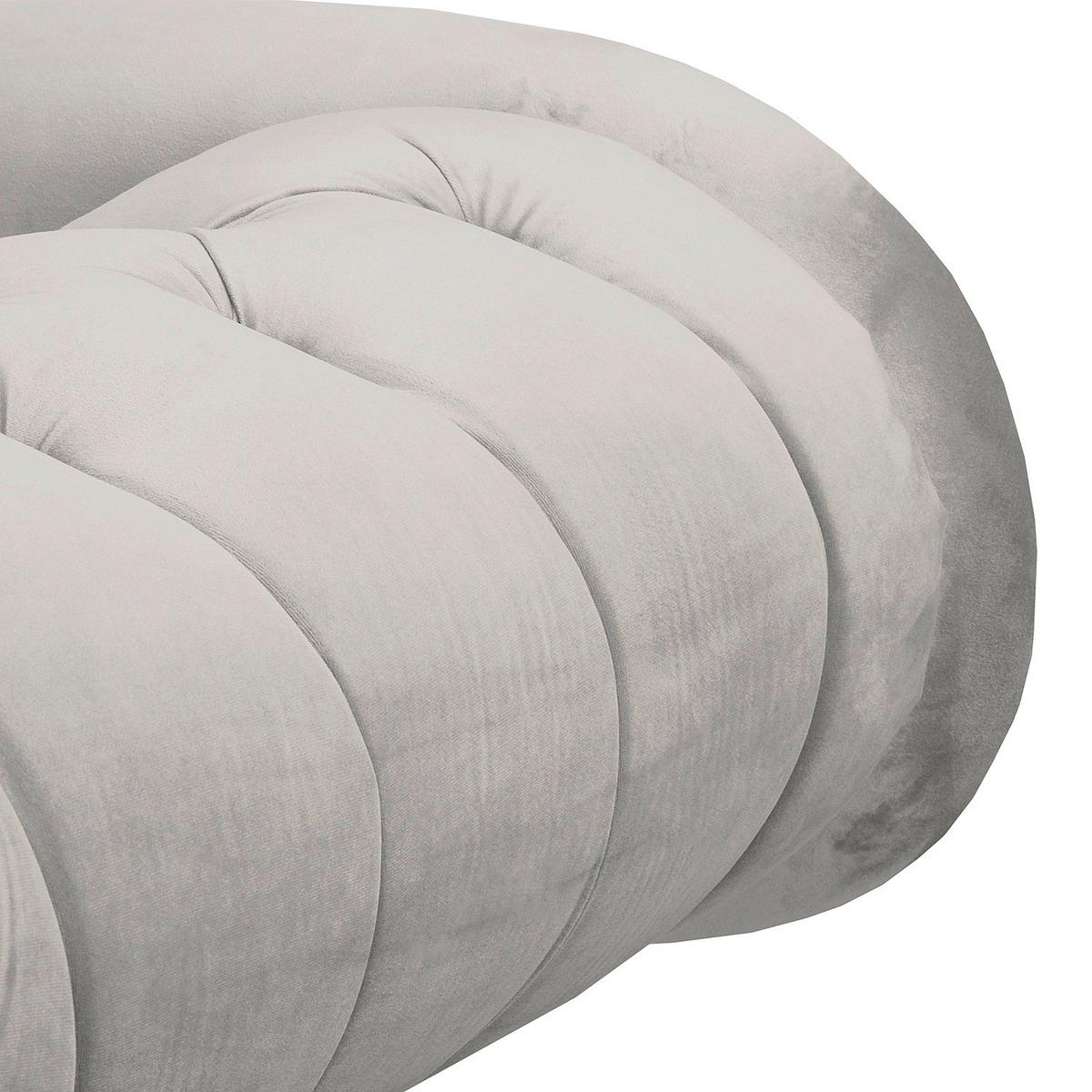 Récamiere Pako Grau B: 185cm - Braun/Grau, Design, Textil (185/93/75cm) - Livetastic