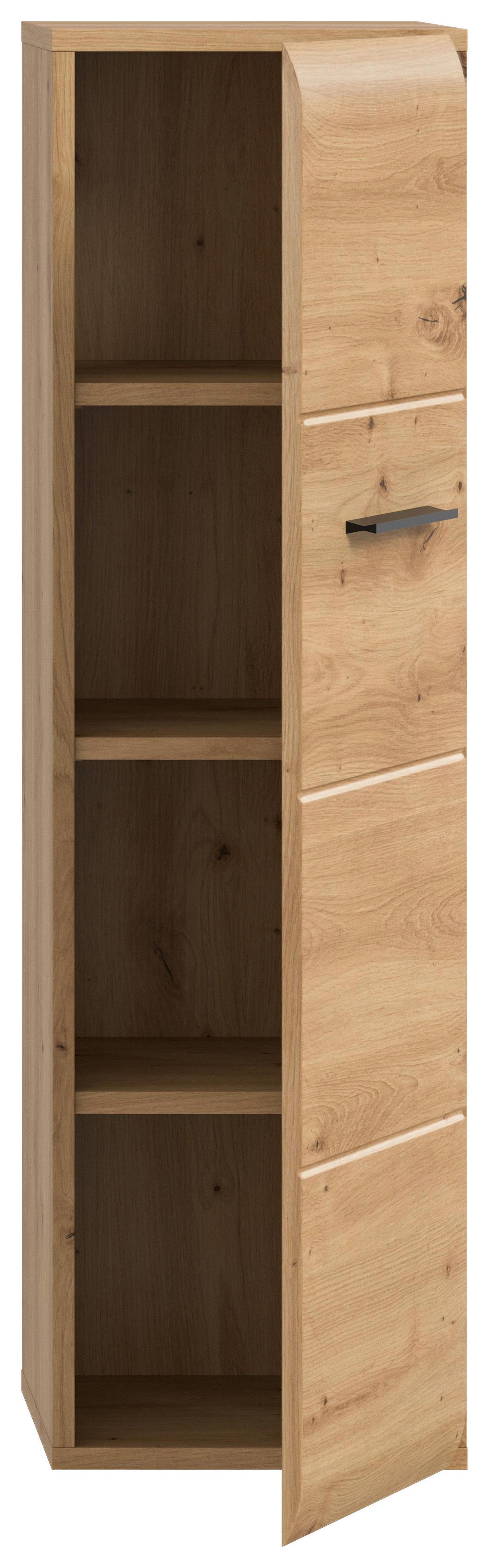 Midi skříňka Ice Dub Artisan - černá/dub artisan, Basics, kompozitní dřevo/plast (30/106/30cm) - MID.YOU