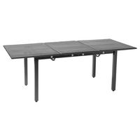Gartentisch ausziehbar Toulouse Stahl L: 140-200 cm - Grau, Basics, Metall (140-200/74/90cm) - Gardenson