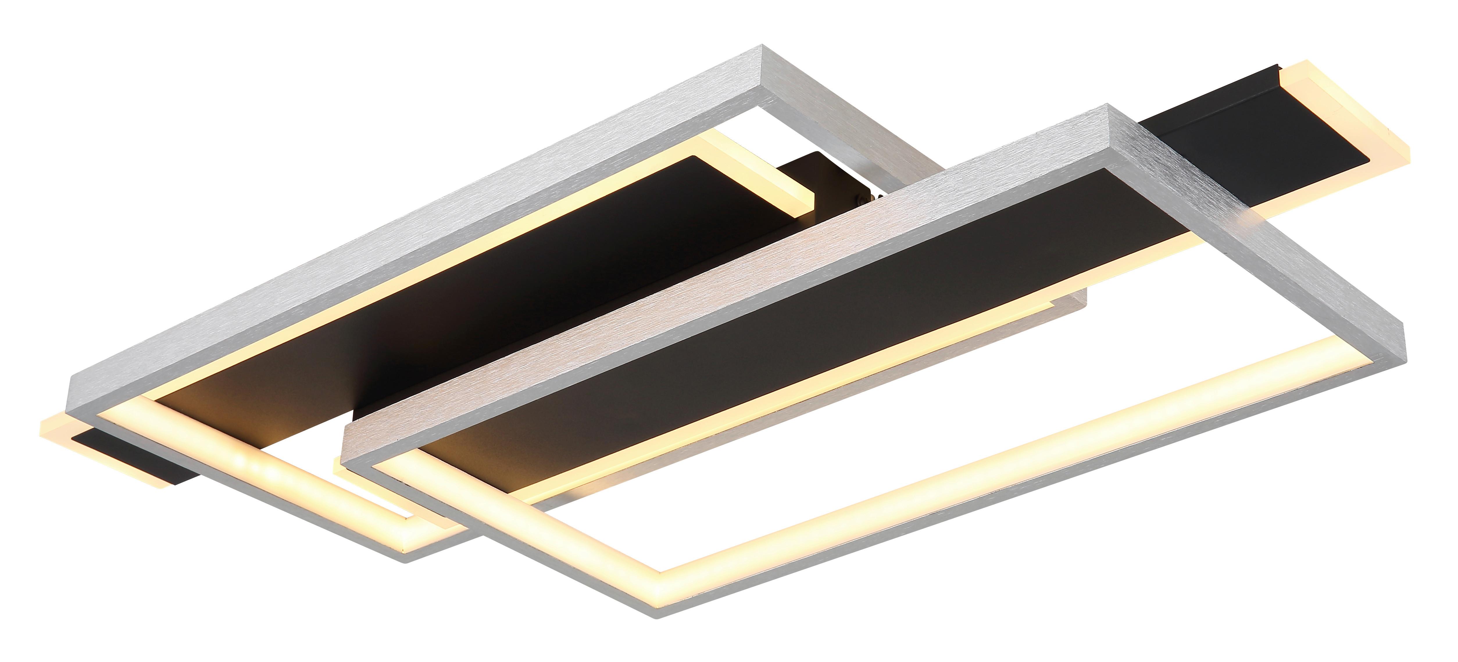 Led Mennyezeti Lámpa 67187-40 Finnley - fekete/alumíniumszínű, Design, műanyag/fém (62/27/8,2cm) - Globo