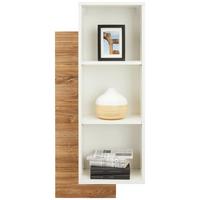 NÁSTĚNNÝ REGÁL LEONARDO - bílá/barvy dubu, Moderní, kompozitní dřevo (50/97/25cm) - Mömax