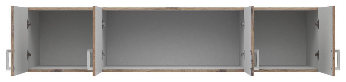Nástavec BRANDO 181cm dekor dub Flagstaff - barvy dubu/barvy stříbra, Konvenční, kompozitní dřevo/plast (181/39cm)