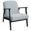 Sessel Retro - Pastellblau/Schwarz, Natur, Holz/Textil (63/78/78cm) - Livetastic