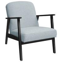 Sessel Retro - Pastellblau/Schwarz, Natur, Holz/Textil (63/78/78cm) - Livetastic