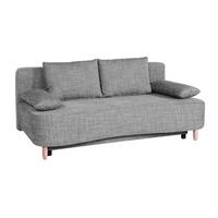 Pohovka LARA, šedá, pružinové jádro a úl. prostor - šedá/černá, Konvenční, dřevo/kompozitní dřevo (193/86/85cm)