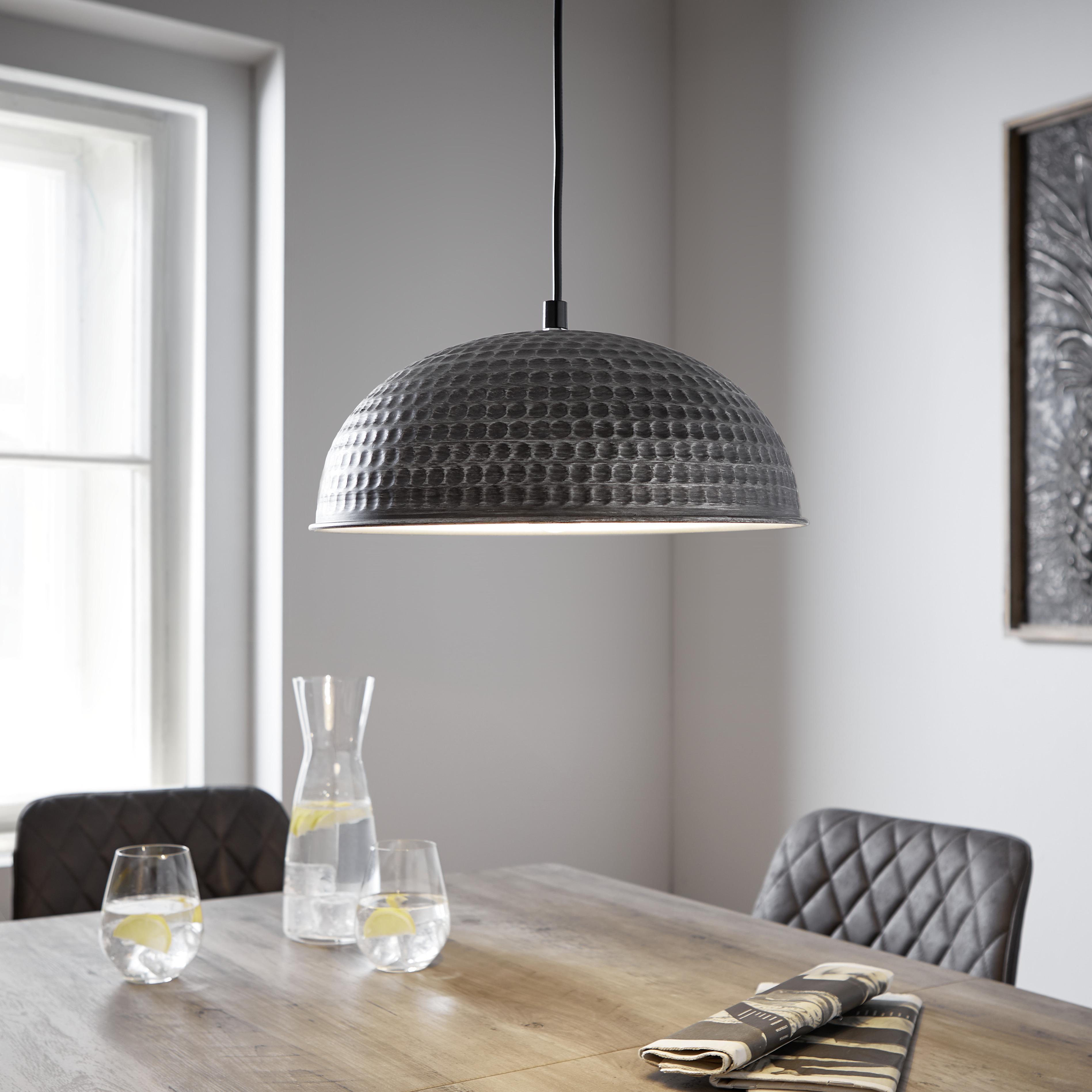 Závesné svietidlo Alwina max. 40 Watt - čierna/strieborná, Modern, kov (30/119cm) - Bessagi Home