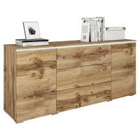 Sideboard Mit Led 150cm Vera, Weiß - Eiche Wotan/Grau, LIFESTYLE, Holzwerkstoff (150/67,9/39,5cm) - P & B