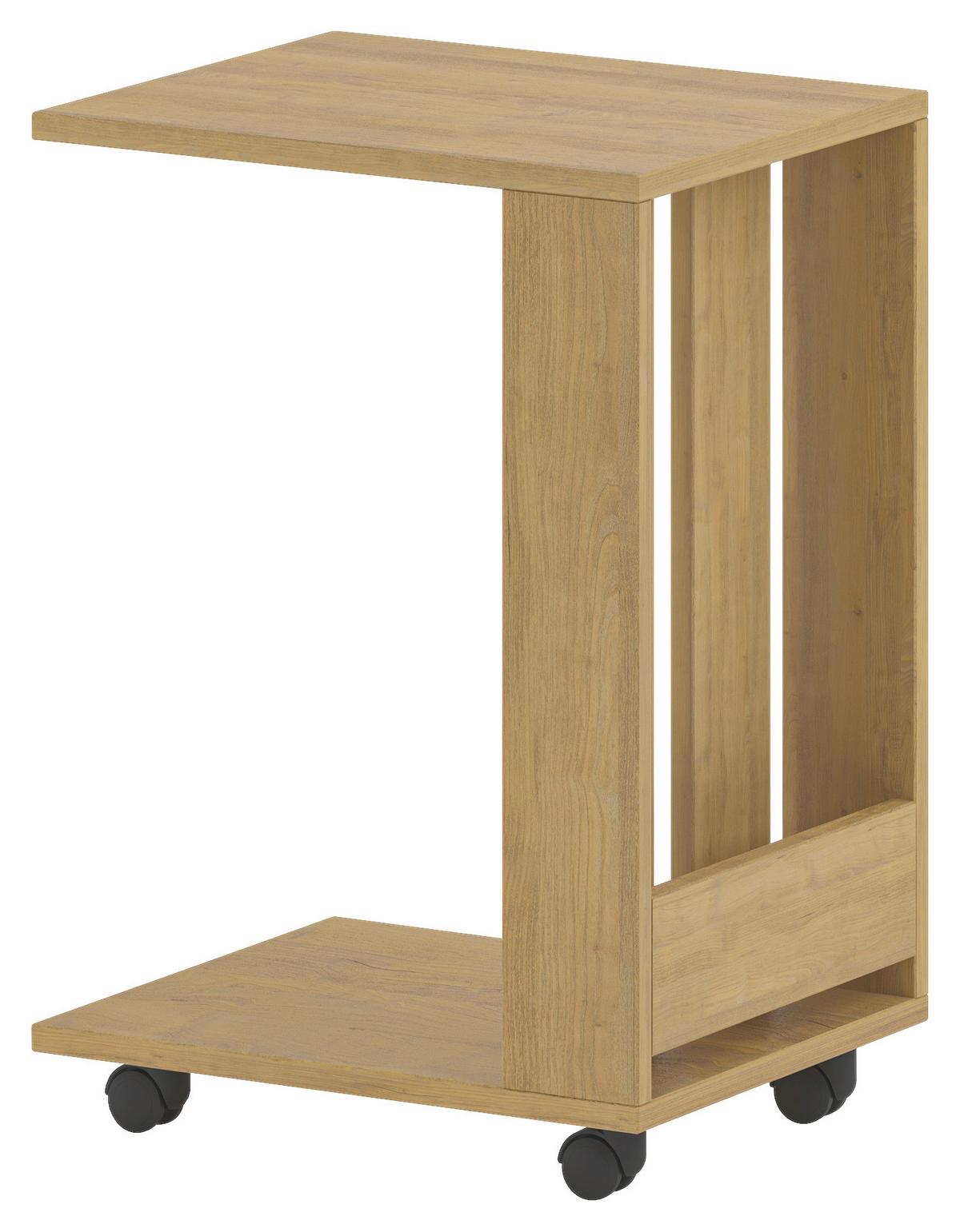 Beistelltisch Edi Beistelltisch - Eichefarben, Design, Holzwerkstoff/Kunststoff (37/45/60cm) - Livetastic