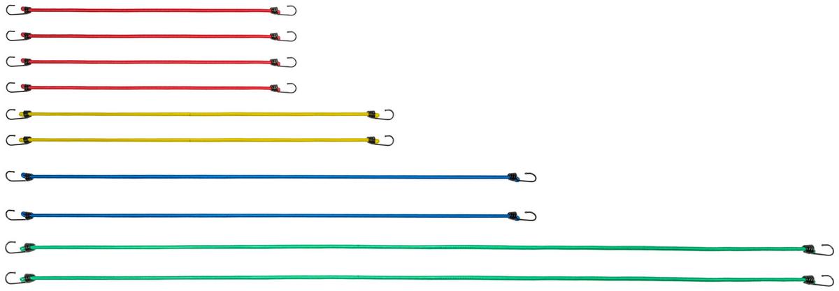 Gepäckspanner 10 Stück - Multicolor, Basics, Kunststoff/Textil (9,9/10,2/23cm)