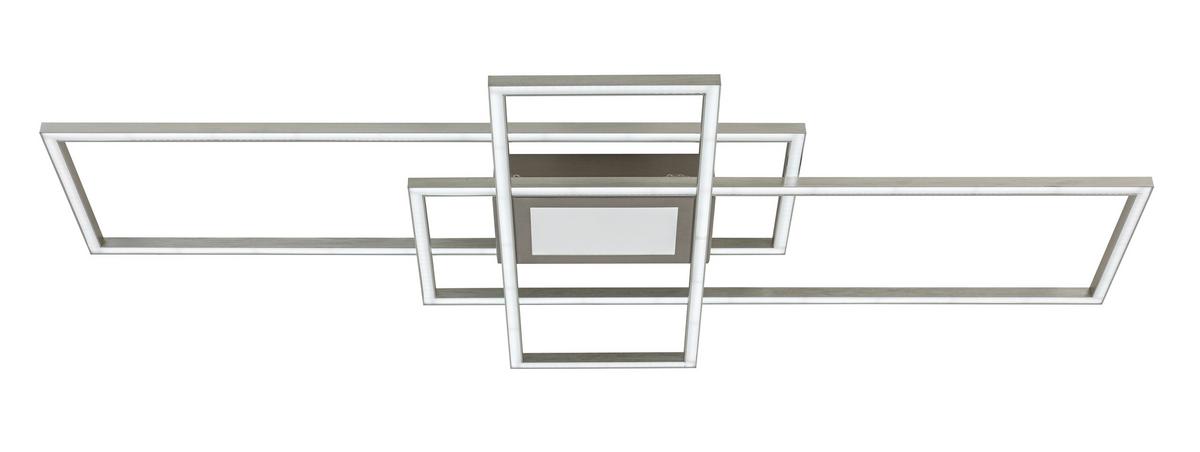 LED-Deckenleuchte Christina - Alufarben/Weiß, Basics, Kunststoff/Metall (45,8/100/6,4cm) - Luca Bessoni