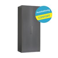 Drehtürenschrank mit Soft-Close 91,1cm Unit Anthrazit - Anthrazit, MODERN, Holzwerkstoff (91,1/210/58,3cm) - Ondega