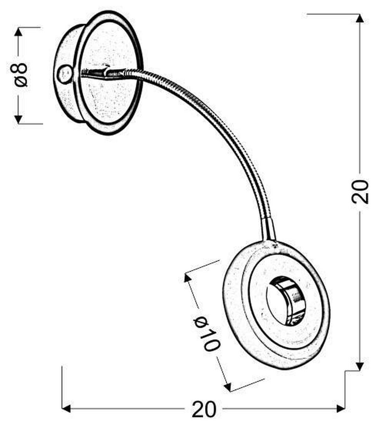 LED-Wandleuchte 21-62628 Arm - Schwarz, KONVENTIONELL, Metall (22/10/22cm)