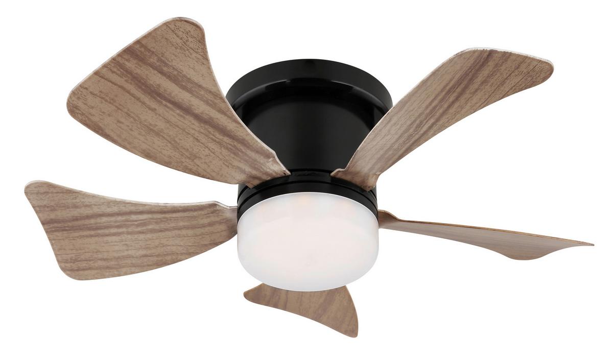 Deckenventilator Hines Opal Schwarz D: 40,6 Cm - Opal/Schwarz, KONVENTIONELL, Kunststoff/Metall (40,6/13cm) - Globo