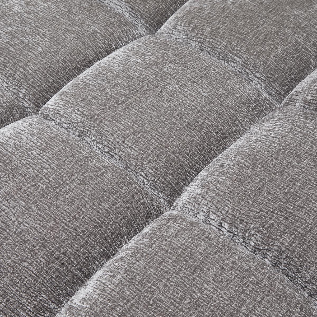 Univerzálna sedačka CAMMELLIO, sivá ženilka, so 7 vankúšmi - čierna/sivá, Modern, textil (296/189cm) - Mömax