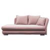 Liege Latte Rosa inkl. Bettkasten Ottomane Rechts - Silberfarben/Rosa, Design, Textil (224/84-99/107cm) - MID.YOU