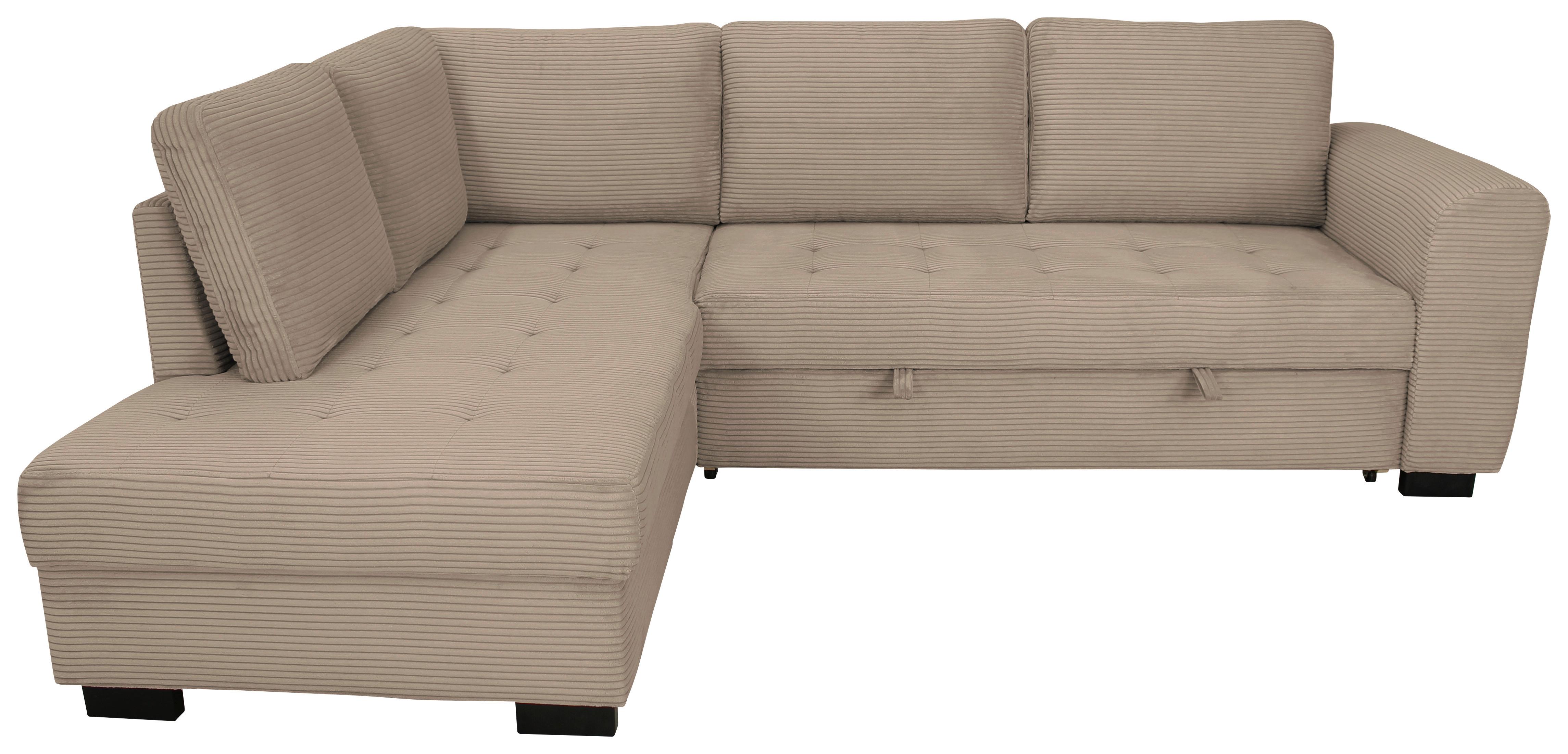 Ecksofa John Karamell S: 178x239 cm - Karamell/Schwarz, Trend, Textil (178/239cm)