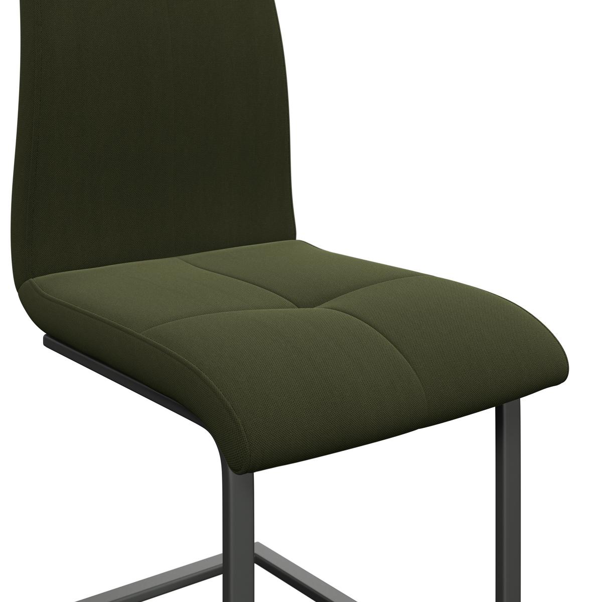 Schwingstuhl Tristan Webstoff moosgrün, B: 41cm - Schwarz/Grün, MODERN, Holz/Textil (41/102/58cm) - James Wood