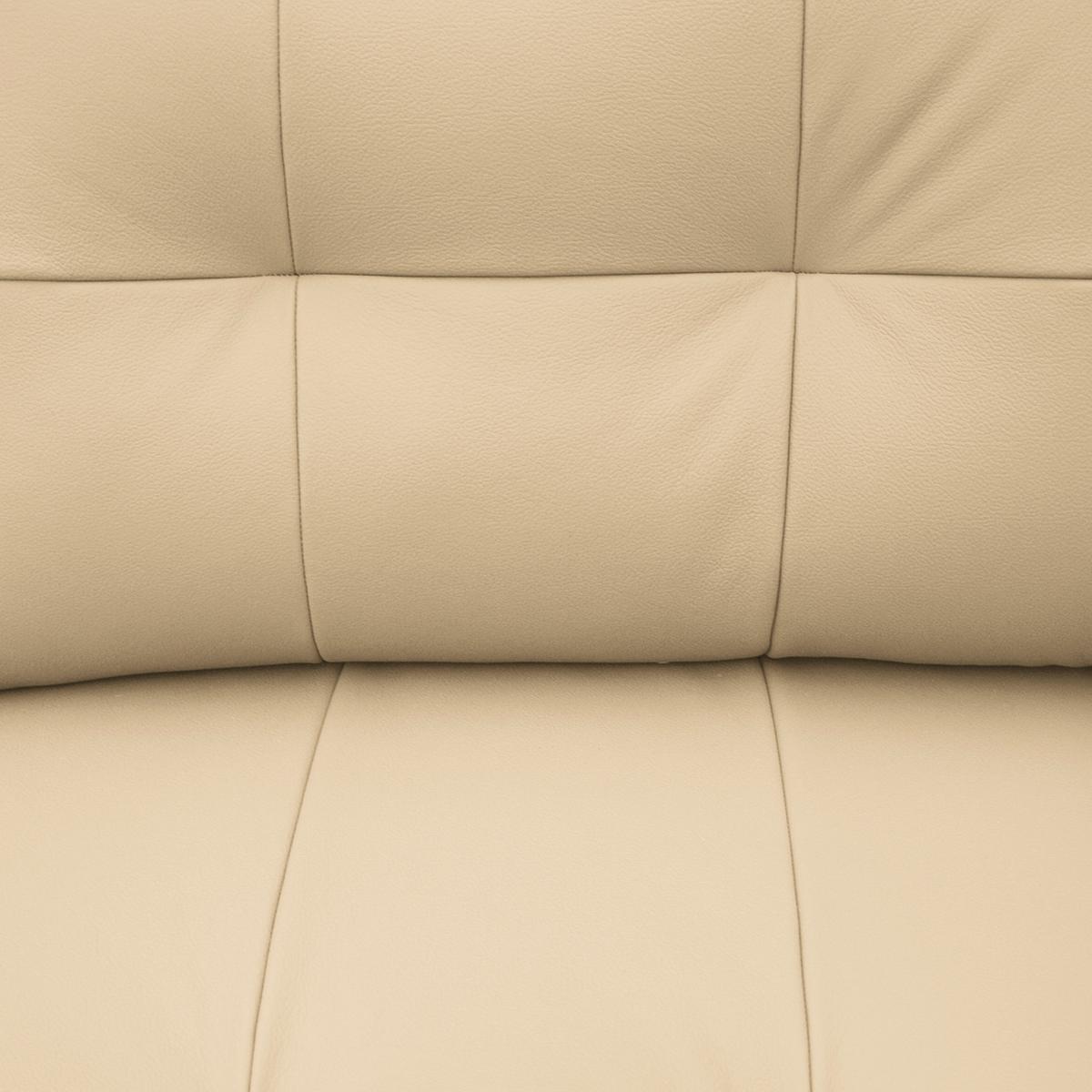 Ecksofa Nordic Beige S: 168x238 cm - Beige/Buchefarben, Design, Leder/Textil (168/238cm) - Livetastic
