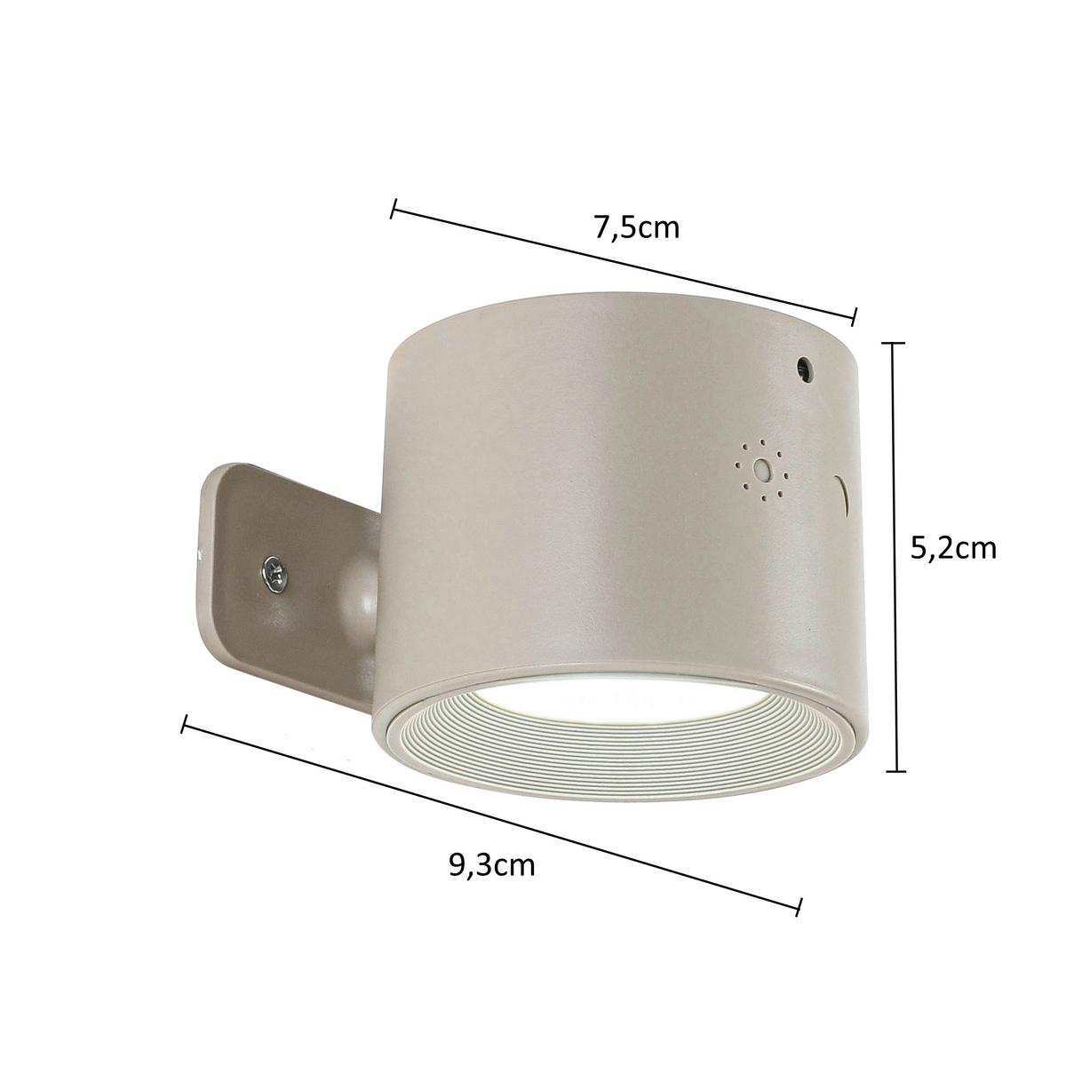 NÁSTĚNNÉ LED SVÍTIDLO RIG2 - pískové barvy, Moderní, kov/plast (9,3/7,5/5,2cm) - Mömax
