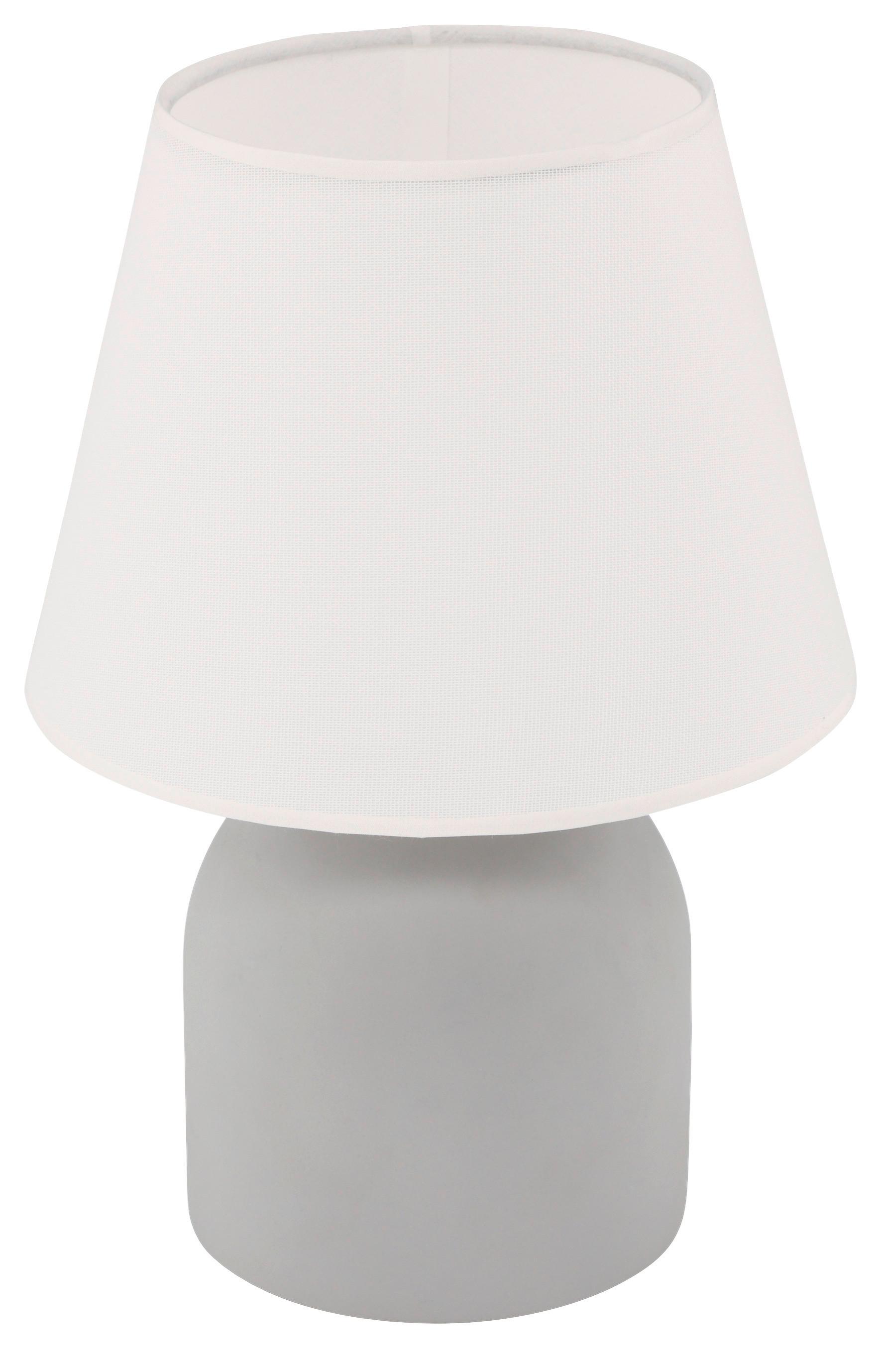 Tischleuchte Styrsö - Weiß/Grau, Basics, Textil/Stein (25/37/25cm) - P & B