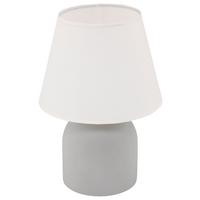 Tischleuchte Styrsö - Weiß/Grau, Basics, Textil/Stein (25/37/25cm) - P & B
