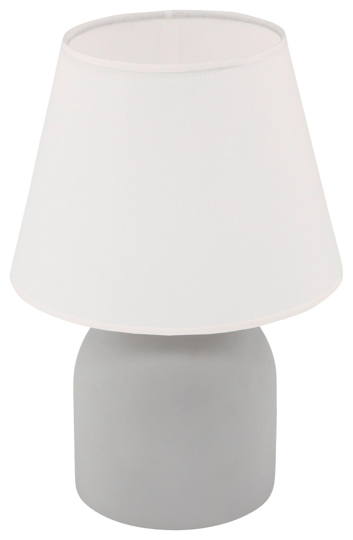 Tischleuchte Styrsö - Weiß/Grau, Basics, Textil/Stein (25/37/25cm) - P & B