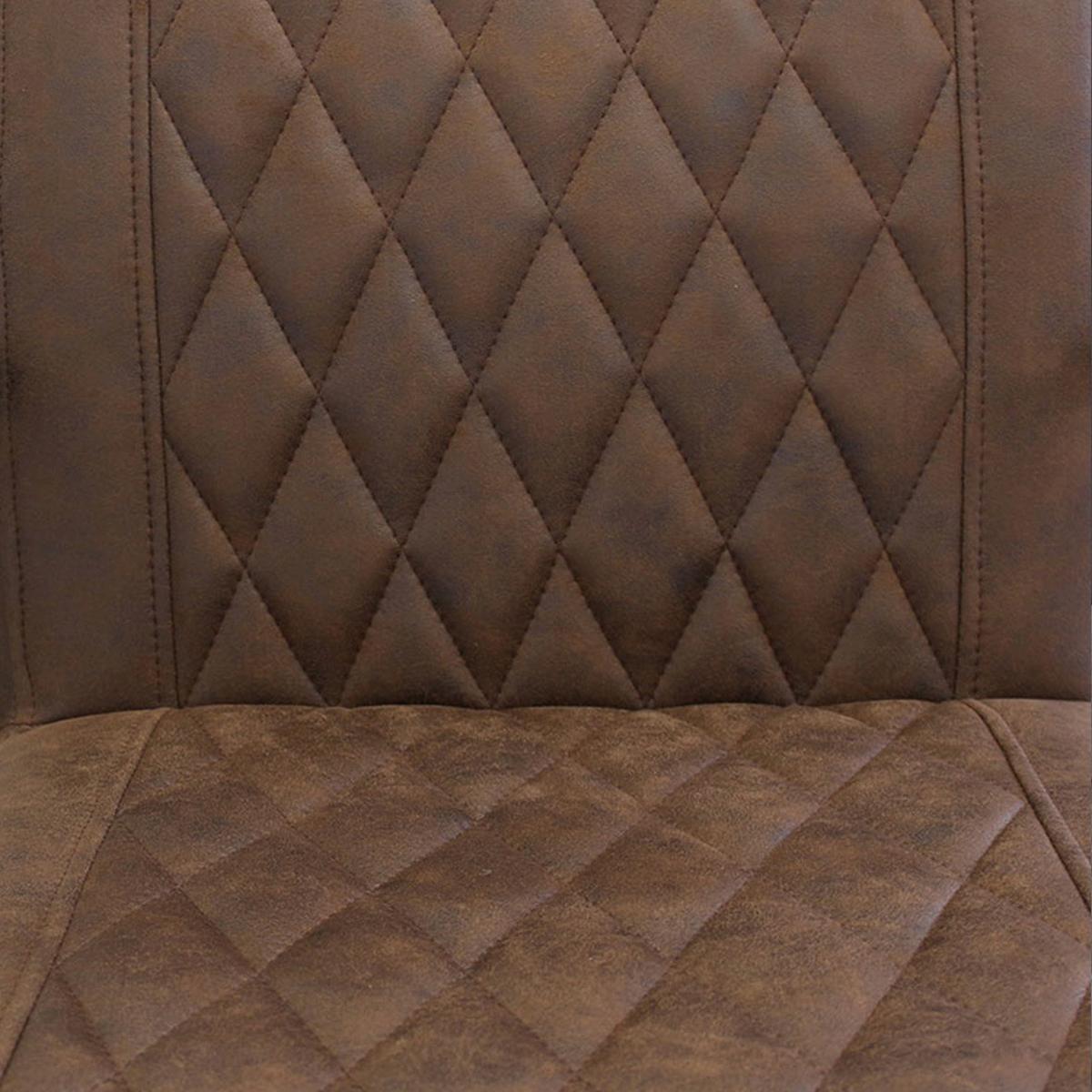 Armlehnstuhl-set Damian - Schwarz/Braun, LIFESTYLE, Textil/Metall (52/88/63cm) - MID.YOU