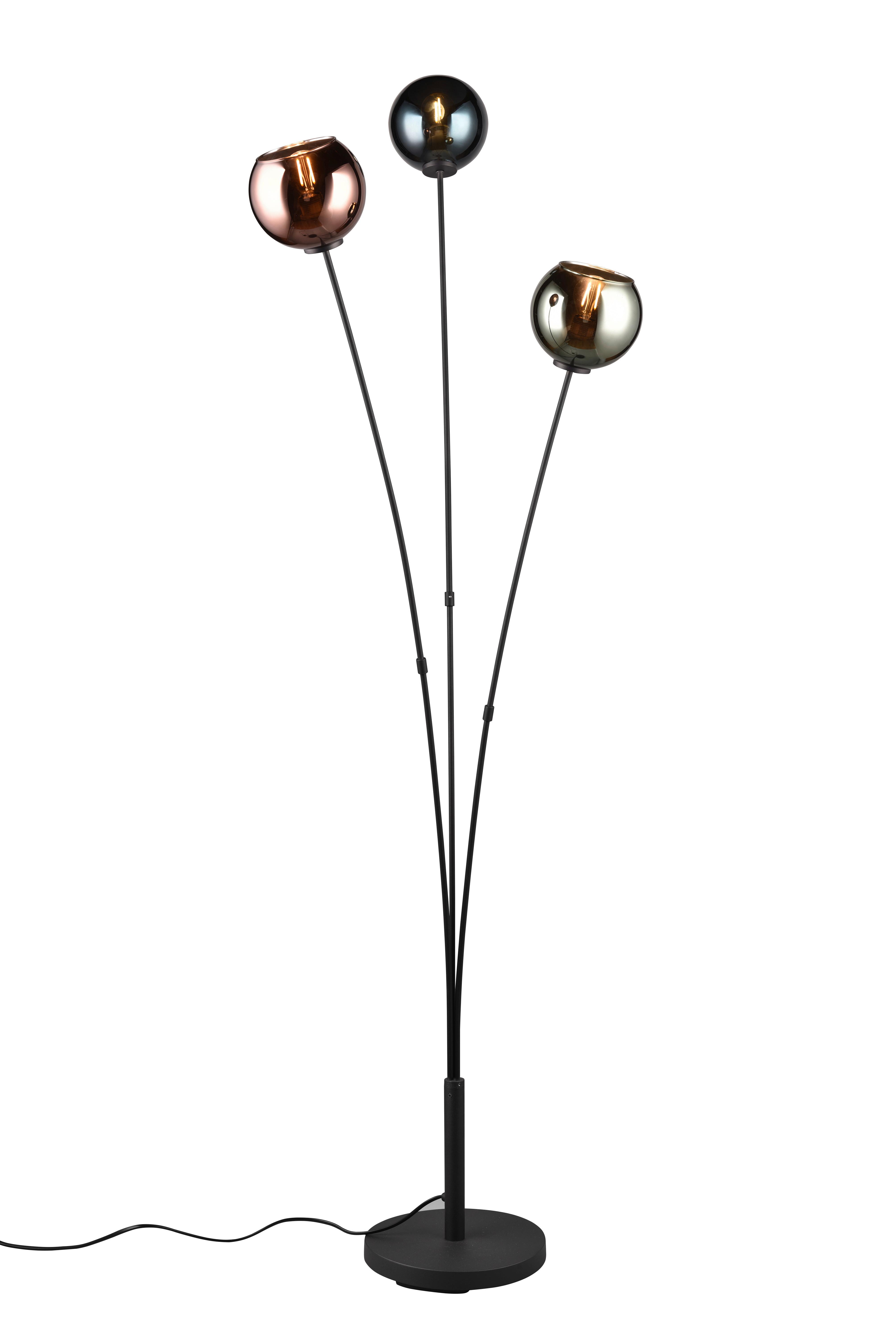 Stehleuchte R41303017 Sheldon - Blau/Multicolor, Design, Glas/Metall (40,5/39,5/150cm)