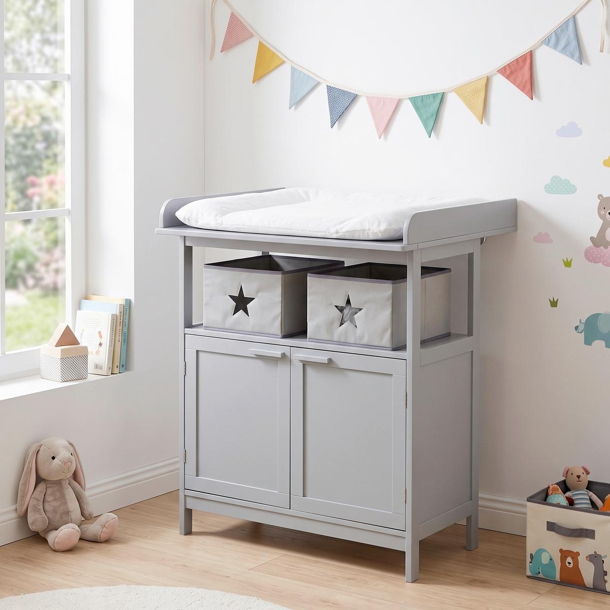 Wickelkommode 'Hamburg' taupe - Taupe, Basics, Holzwerkstoff (87/100/75cm) - Roba