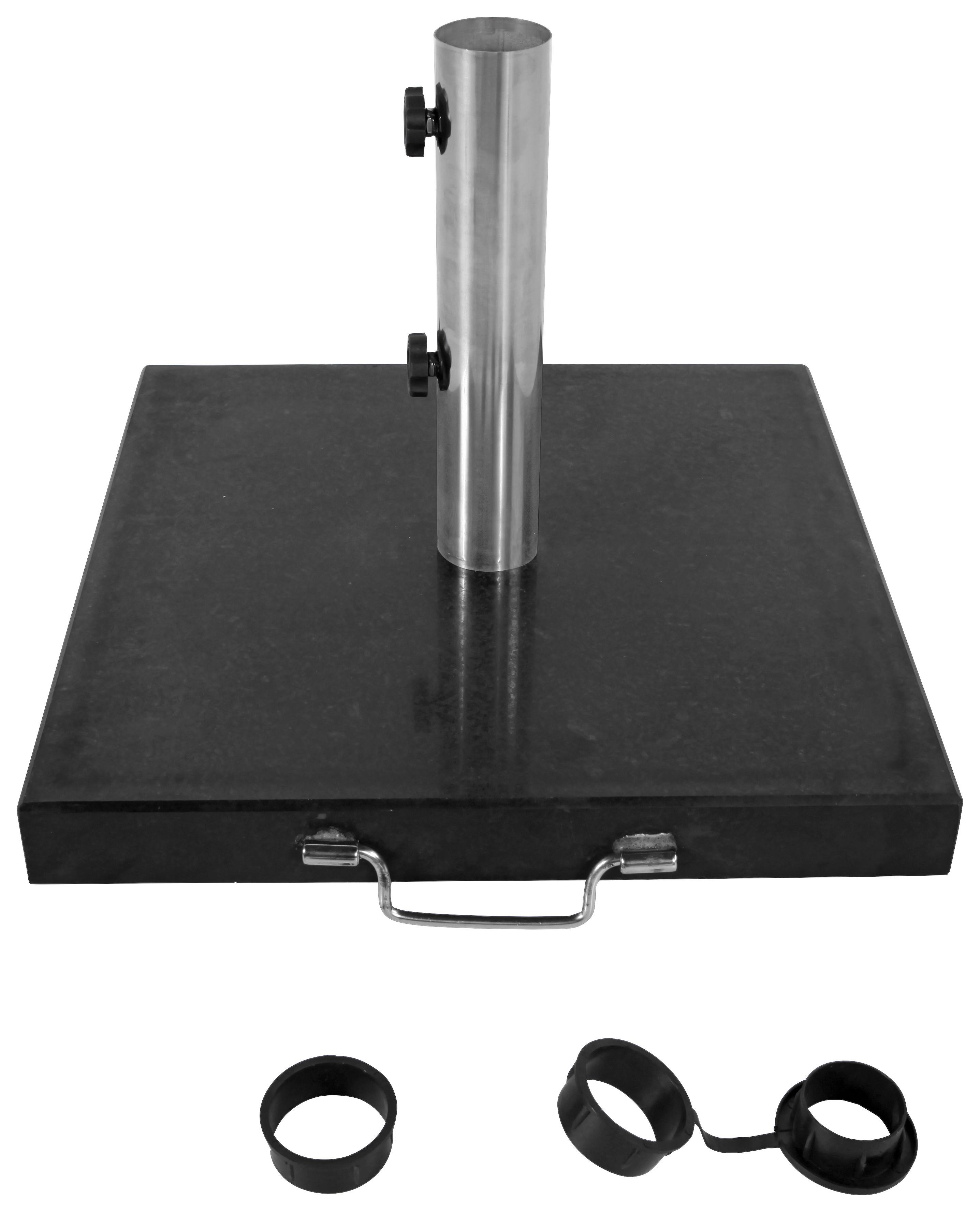 Sonnenschirmständer London - Schwarz, MODERN, Stein/Metall (45/38/45cm) - Beldano