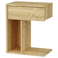 Nachtkästchen Eiche Dekor H: 55 cm, Tyche - Eichefarben, Design, Holzwerkstoff (44,4/55/29,4cm) - MID.YOU