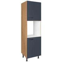 Geräteumbauschrank Easytouch - Blau/Eichefarben, MODERN, Holzwerkstoff (60/216,6/58cm) - Nobilia