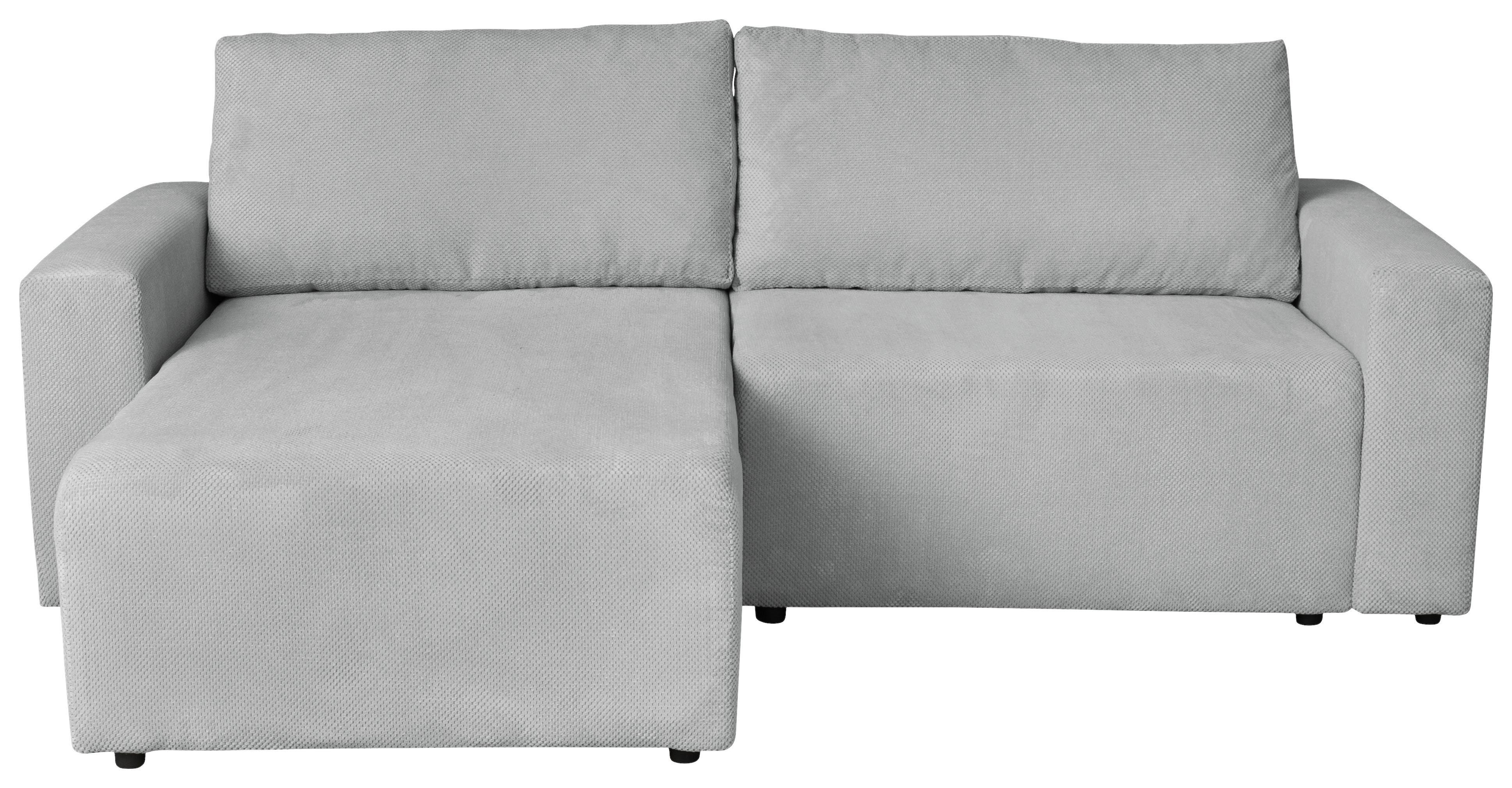 Ecksofa Dallas Boucle grau 173x258 cm - Schwarz/Grau, MODERN, Holz/Kunststoff (173/258cm)