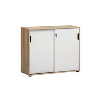 Aktenschrank Emmik Weiß/eiche Dekor B: 100,1cm - Eichefarben/Weiß, MODERN, Holzwerkstoff (100,1/83,6/41cm) - MID.YOU