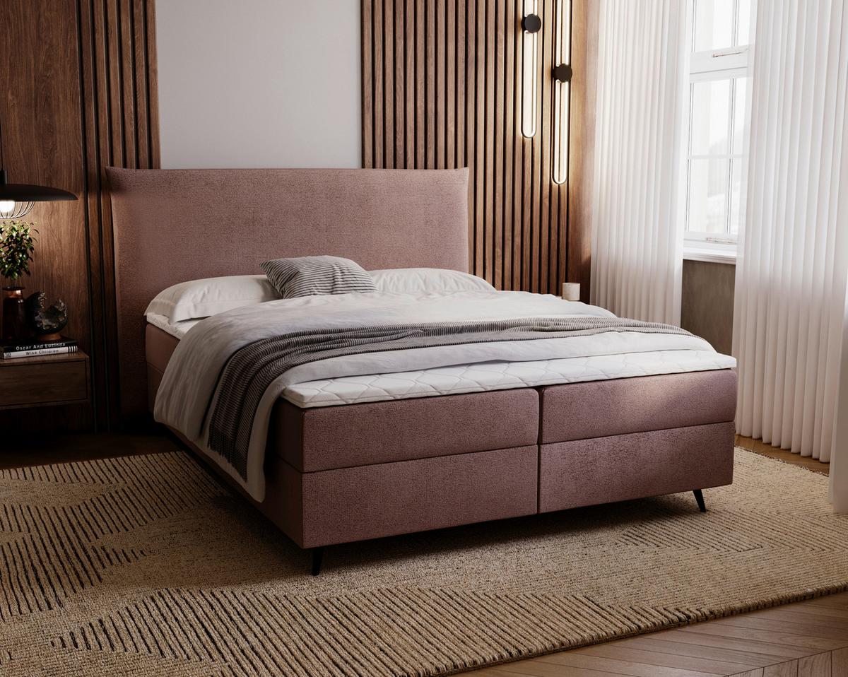 Boxbett Foxy Rostbraun - Rostfarben/Schwarz, Basics, Holz/Holzwerkstoff (180/200cm) - Livetastic