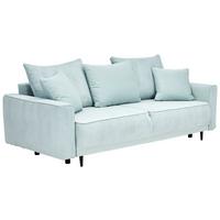 Schlafsofa Larisa Mintgrün B: 232 Cm - Schwarz/Mintgrün, MODERN, Textil (232/96/112cm) - MID.YOU