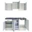 Kuchynská Linka Alba G150-1001-002 - biela/bridlicová, Moderný, kompozitné drevo (150cm) Kuchynská Linka Alba G150-1001-002 - biela/bridlicová, Moderný, kompozitné drevo (150cm)