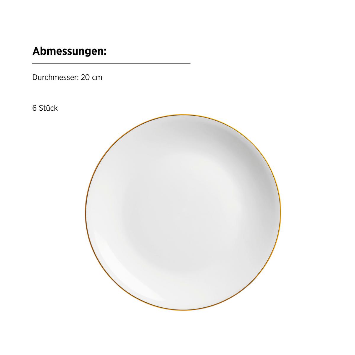 Kaffeeservice Felise 18-teilig New Bone China, Weiß, 6 Pers. - Weiß, Basics, Keramik - Mäser