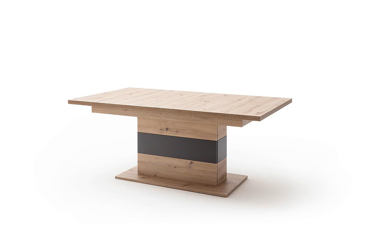 Esstisch ausziehbar Meran 180-280x100 cm Eichefarben - Eichefarben/Anthrazit, Design, Holzwerkstoff (180-280/100/77cm) - Livetastic