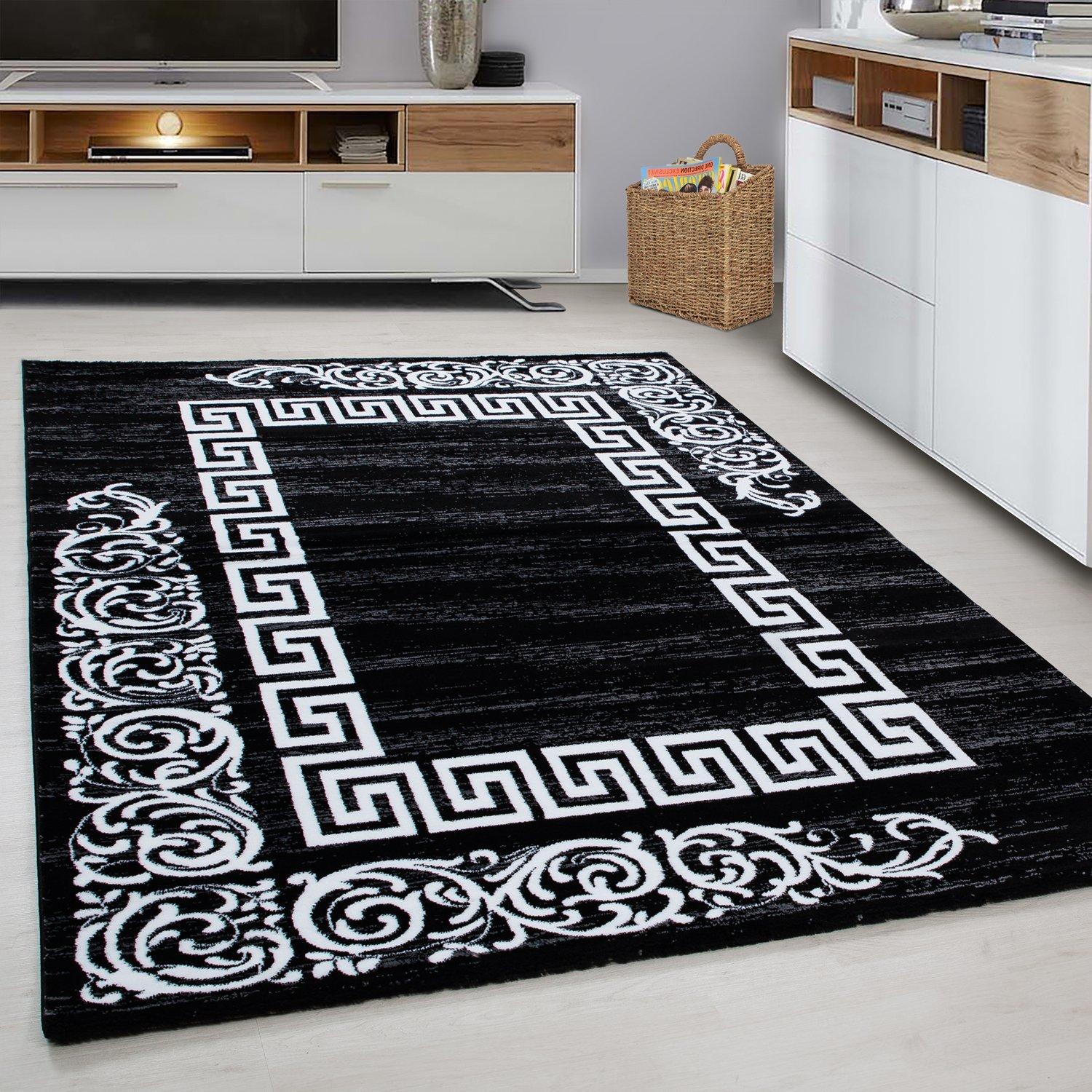 Teppich Läufer Schwarz Miami 80x300 cm - Schwarz, Trend, Textil (80/300cm)