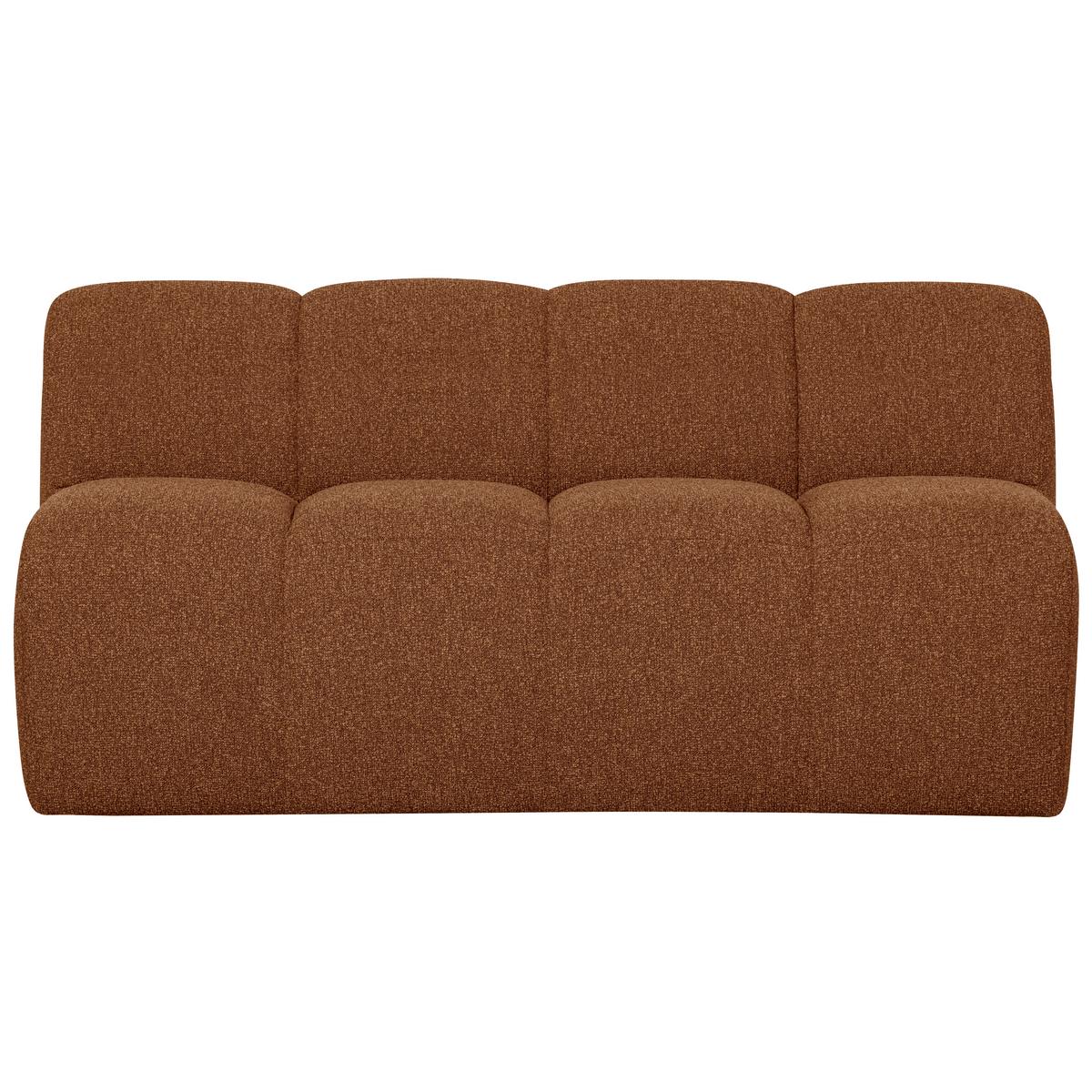 Sitzbank Mojo Rotbraun B: 164cm - Rotbraun/Schwarz, MODERN, Textil (164/83/73cm) - Livetastic