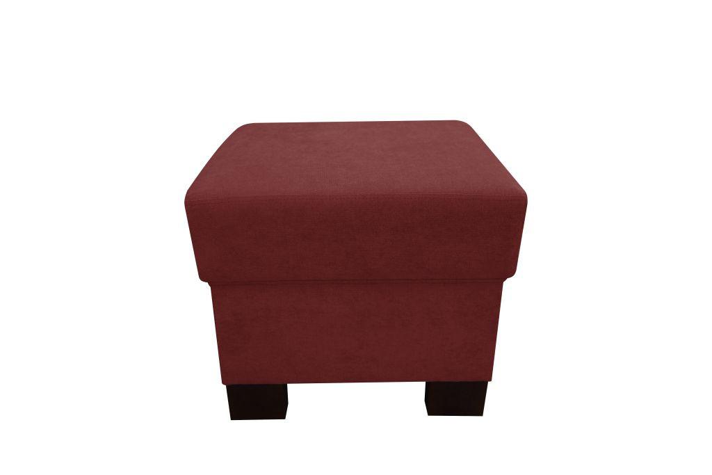 Taburetka CHANDLER, vínovočervená, max. do 150 kg - hnedá/vínovočervená, Design, drevo/textil (51/43/51cm) - Ondega
