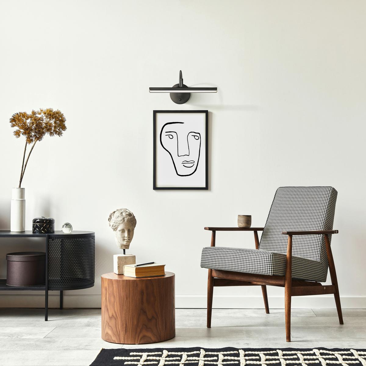 Wandleuchte 30426 - Sandfarben/Schwarz, Design, Kunststoff/Metall (43/25/16cm) - Fischer & Honsel