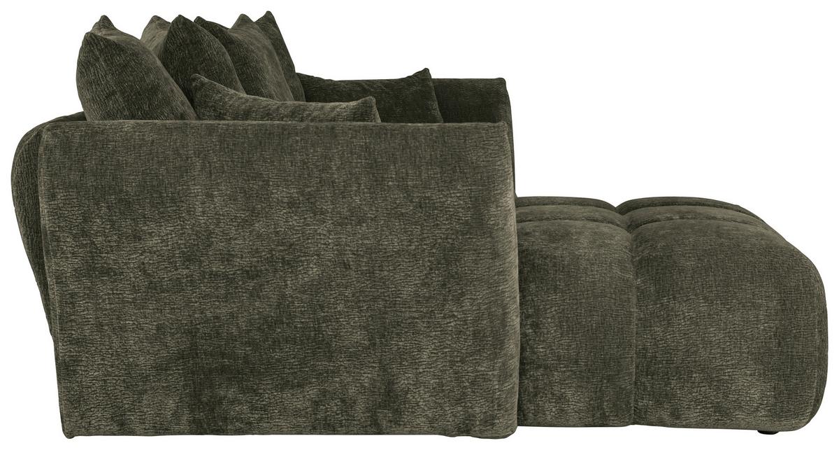 Univerzálna sedačka CAMMELLIO, zelená ženilka, 7 vankúšov - čierna/zelená, Modern, textil (296/75-95/189cm) - Mömax