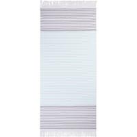 Hamamtuch Lotti - Weiß/Grau, MODERN, Textil (80/180cm) - Luca Bessoni