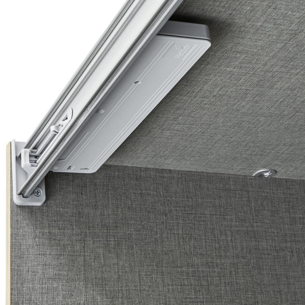 TLMIČ DVERÍ SILENT SYSTEM - sivá, Basics, plast (6,7/27cm)