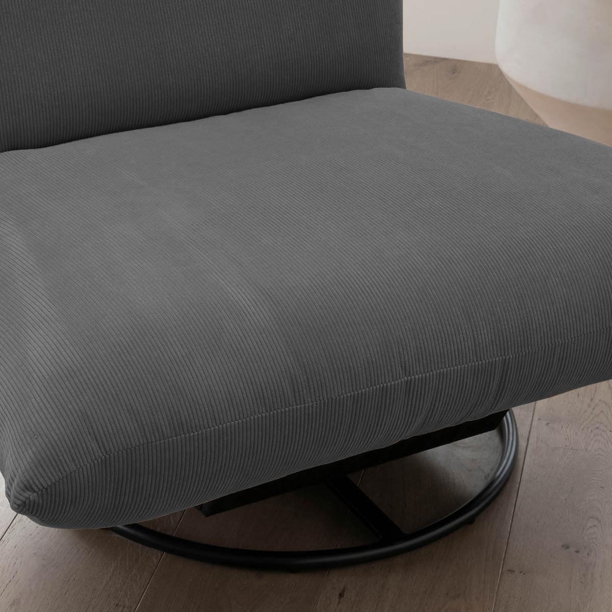 Relaxsessel Cremona Polyester Grau - Schwarz/Grau, Design, Textil (100/78/96cm) - Livetastic